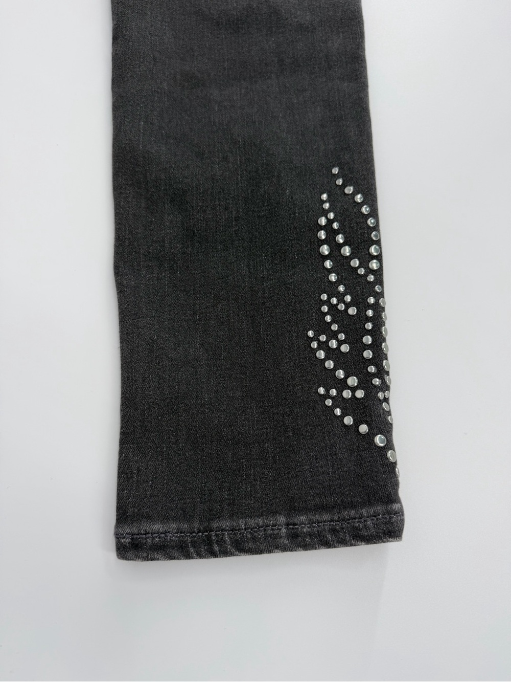 Levi’s 721 High Rise Skinny Ankle Jeans Women’s 4 W27 Black Studded Stretch - Picture 3 of 16